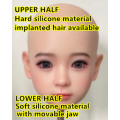 half hard silicone + half soft silicone head（implanted hair + movable jaw available））  - $300.00 