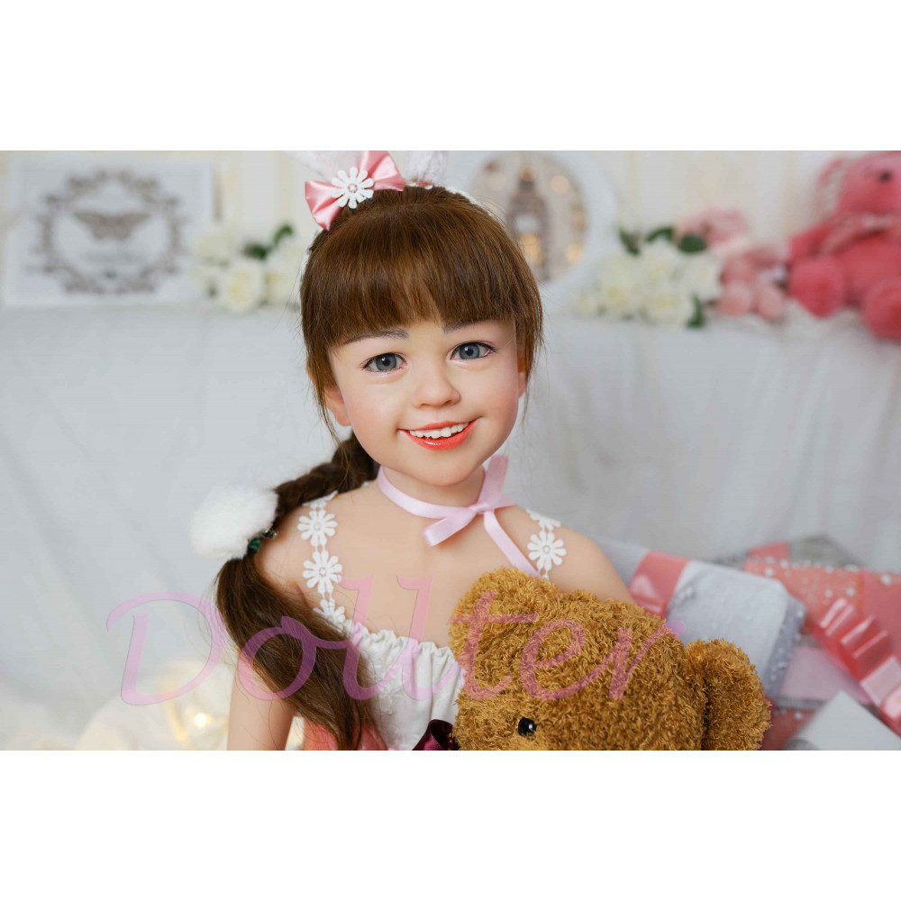 ZELEX 100cm GB33-1 Head Flat Chest Realistic Doll Full Body silicone