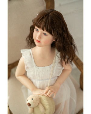 ZELEX 110cm GB34-1 Head Flat Chest Realistic Doll Full Body silicone	